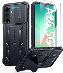 Samsung Galaxy A26-5G Case: Military Grade Heavy Duty Rugged Phone Cover with Ki
