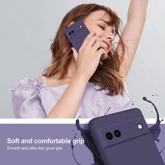 Case for Google Pixel 6A, Soft Silicone Shockproof Slim Cover with Camera Protec