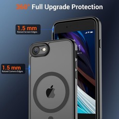 Magnetic for iPhone SE Case 2022 (3rd)/2020 (2nd), iPhone 8 Case Translucent Mat