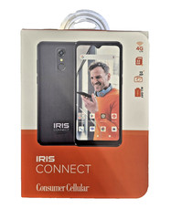 Consumer Cellular IRIS Connect Black 6.5″ 32GB Android Prepaid Smart Phone 🆕