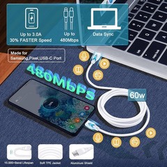 iPhone 17 Pro Max 20W Fast Charging Block with 6FT USB C to USB C Cable