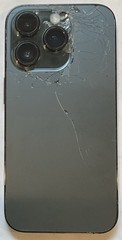 CRACKED BACK GLASS, GSM UNLOCKED BLACK iPhone 14 PRO, 256GB A2650 MQ0N3LL/A
