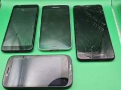 Mix Lot of 4 Samsung S5 Galaxy A035 TCL Carl 4G Untested For PARTS ONLY Broken