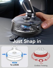 Car Mount for iPhone 17 Pro Max, [Tri-Fold] 360° Rotation iPhone Car Holder