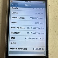 Apple iPhone Gen 1 A1203 Silver 8GB 3.5″ Touch Display Single-core Smartphone