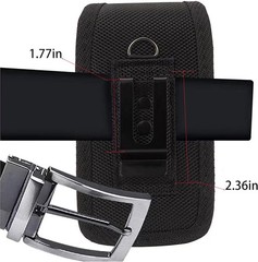 Flip Phone Case with Belt Loop Clip Closure for Alcatel Go, MyFlip, TCL Flip 4/3