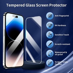 3PCS Screen Protector for iPhone 14 Pro Max 6.7 Inch Tempered Glass Scratch Bubb