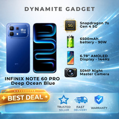 Stock Ready – Infinix NOTE 60 Pro 5G Smartphone 8GB+256GB Deep Ocean Blue