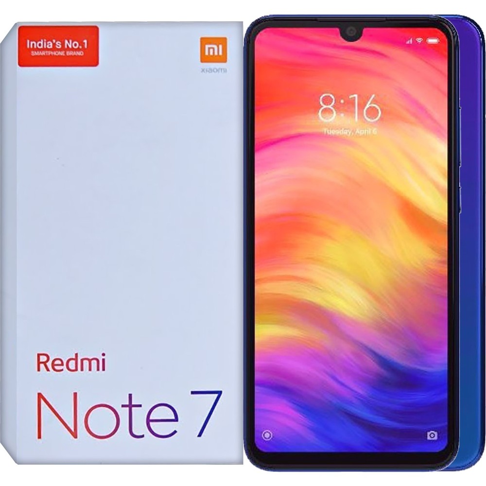 Xiaomi Redmi Note 7 4G Neptune Blue 128GB + 4GB Dual-SIM Unlocked GSM NEW