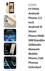 SMART C20 Pro Unlocked Android 13 5.5in 50MP 16GB Smartphone