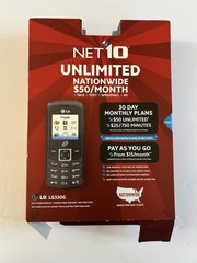 LG LG320G Net10 Prepaid Cell Phone New In Package Flip Bar Phone TracFone