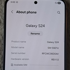 Samsung Galaxy S24 128GB Gray Android Bar Smartphone 50MP SM-S921U
