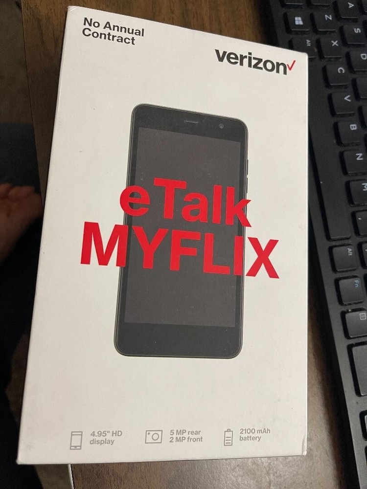 Verizon e-Talk Takumi MyFlix, Black – Prepaid Smartphone