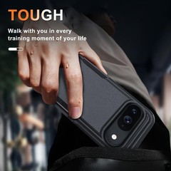 RMOCR Black Matte Case for Google Pixel 10 & 10 Pro, Tempered Glass, Lanyard Str