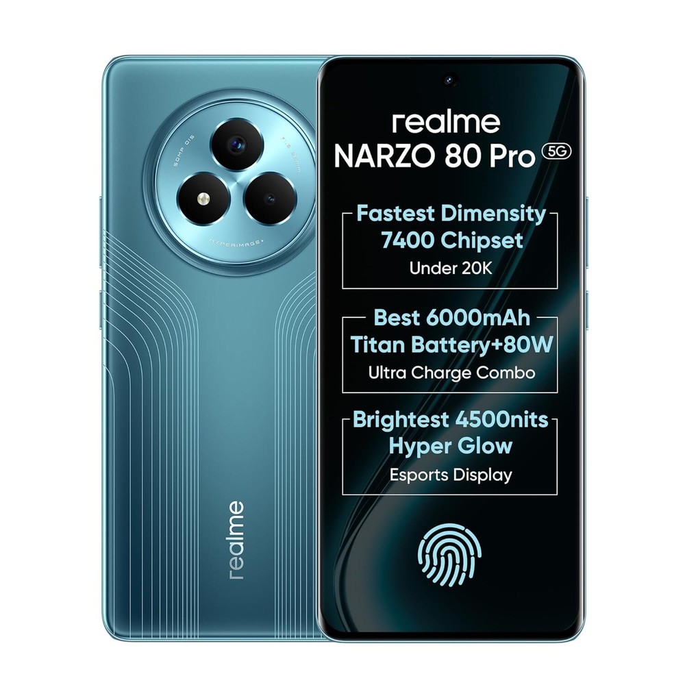 realme NARZO 80 Pro 5G 128GB Unlocked Dual SIM Android Smartphone – Racing Green