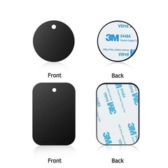 Great 1 Universal Metal Plates with 3M Adhesive for All Magnetic Car Mounts, Cel