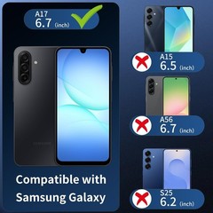 Dengduoduo 3 Pack Camera Lens Protector for Samsung Galaxy A17, Tempered Glass C