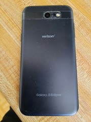 Used Samsung J3 Eclipse SM-J327V – 16GB – Black (Verizon) Smartphone + Charger