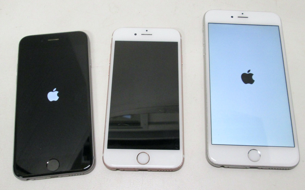 3 – Apple iPhone Sixes – 2 – 6S, 1 – 6 Plus – Parts Only