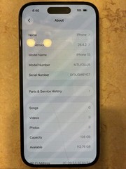 Apple iPhone 15 – 128GB – Black – Unlocked – MTLV3LL/A – W/ MFG Box See Info
