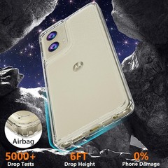For Motorola Moto G Stylus 5G 2024 Clear Case W/ 1x Screen Protector, Soft Cover