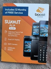 Summit Flip 2.8” 4GB RAM 4G 12 Month Service Included Boost Mobile Flip Phones