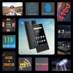 Unihertz Titan Slim QWERTY Keyboard Android 11 6GB 256GB 48MP MobilePhone Black