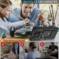 Motorola Moto G Power 2021 Case with Screen Protector, Military Class with 360