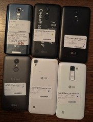 Lot of 6 LG K7 K30 Tribute M153 G2 Phoenix 3 Smartphone Broken Fast Ship