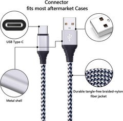 5 Pack 6FT USB Type C Fast Charger for Motorola Razr, Edge