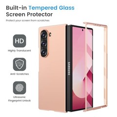 Slim Case with Built-in Screen Protector for Z Fold 6 – Shockproof Full Body Cov