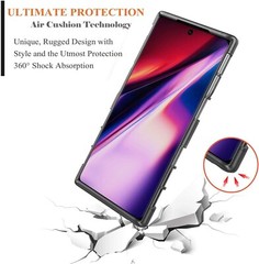 Samsung Galaxy Note 10 Shockproof,Kickstand Belt Clip Holster Cover Case (Black)