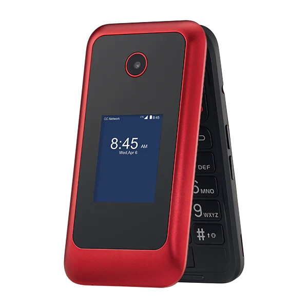 Consumer Cellular Verve Snap Z2336 8GB 4G LTE Red GSM Flip Phone OB