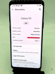 Samsung Galaxy S9 Midnight Black SM-G960U 64GB VERIZON ONLY Batt 97% No A/C