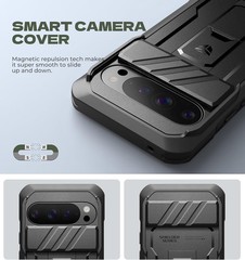 2PCS Case & Built-in Screen Protector for Google Pixel 10/10 Pro with Kickstand