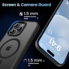 Magnetic Case for iPhone 15 Pro 6.1 Inch & Magnetic Car Phone Mount Anti-Scratch
