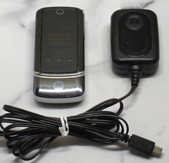 Motorola KRZR K1m flip phone, Black Pearl finish