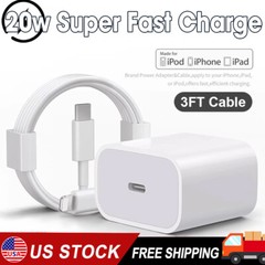 ⚡20W Super Fast Charger 🔋+Type C 3FT For iPhone 14 13 12 11Pro Max X XR 8 6
