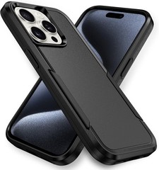 Designed for iPhone 15 Pro Max Case, Heavy Duty Shockproof Dustproof Cover, Blac
