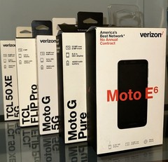 Lot 5x Verizon Prepaid Smartphone Locked TCL 50 XE Flip Pro Moto G 5G Pure E6