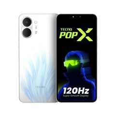 TECNO POP X 4G | 120Hz 6.74″ Smooth Display | AI Flash Snap| 5000mAh | White