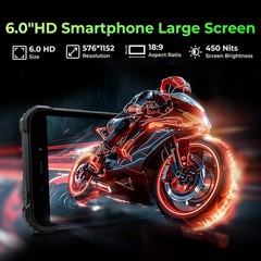 OUKITEL G5 Rugged Phone 16GB/64GB Android 14 6300mAh Dual SIM 4G Camping Light