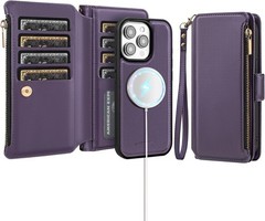 Detachable Wallet Case for iPhone 12 Pro Max, PU Leather, RFID Blocking, Card Sl