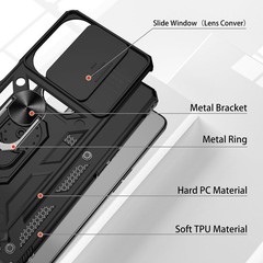 Fit for OnePlus Nord N30 5G Case with Slide Camera Cover & Screen Protector (2 P