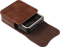 Leather Belt Clip Holster with Card Holder for Samsung Galaxy Z Flip 7 6 5 4 3