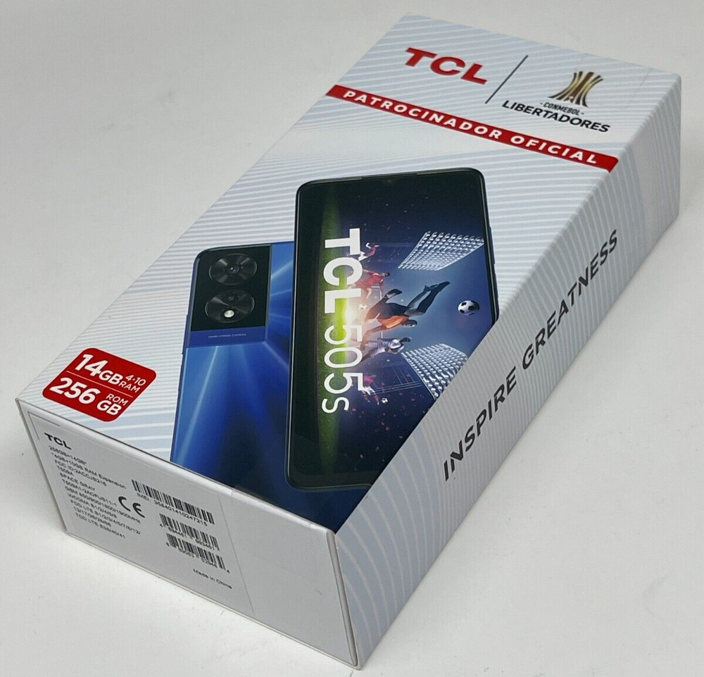 TCL 505 Dual Sim Global Unlocked GSM Smartphone 6.75 HD Display 256GB 4+10GB RAM