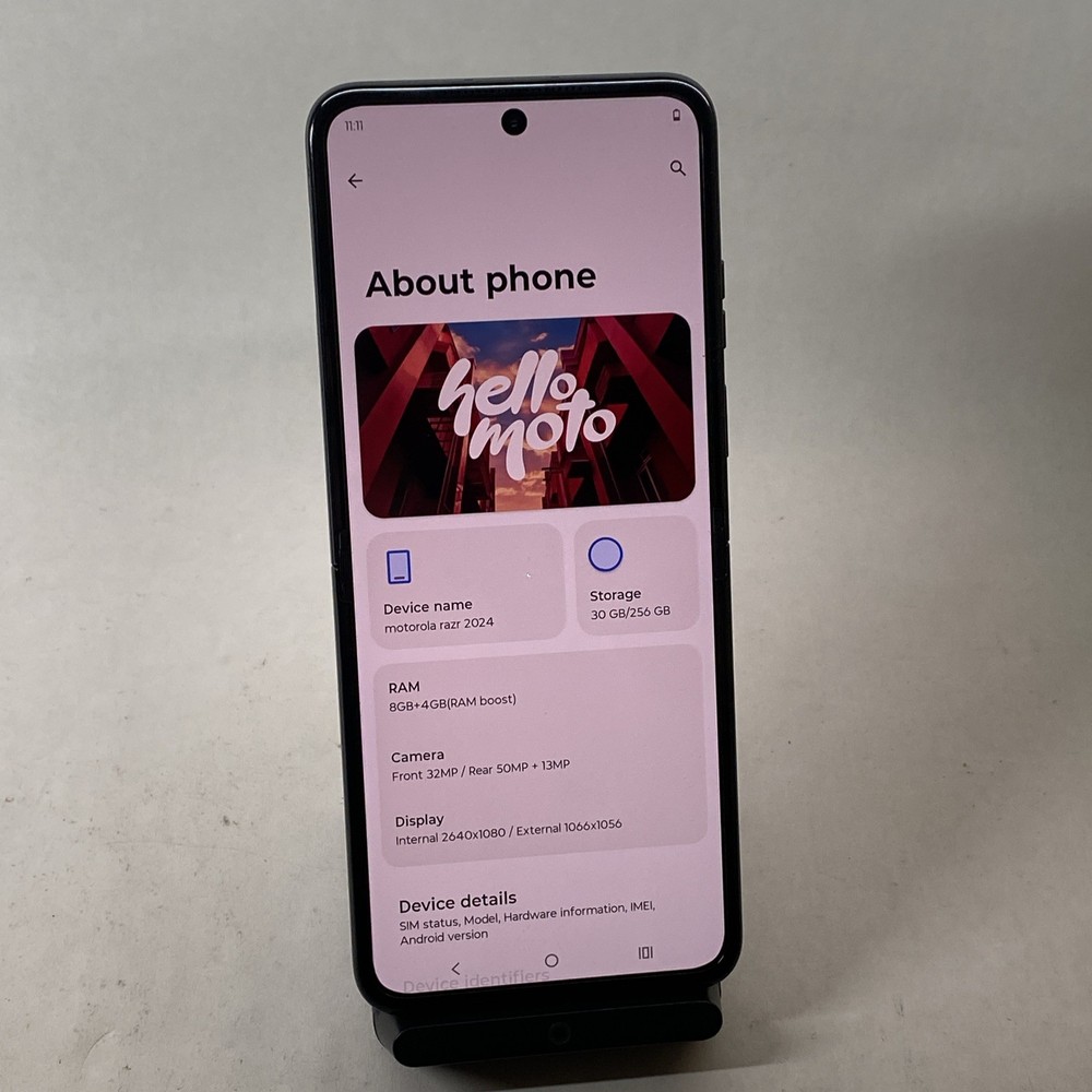 Motorola Razr 2024 256GB/8GB Gray XT2453-3 Factory Unlocked READ