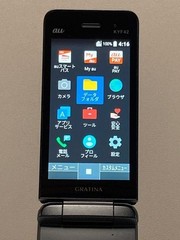 au GRATINA KYF42 Black 4G LTE mobile phone good condition usedSIM free