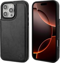 iPhone 16 Pro Max Wallet Case with Card Holder, PU Leather Kickstand RFID Blocki