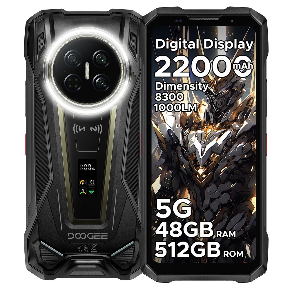 2026 DOOGEE VMAX2 5G Unlocked Rugged Smartphone Android 16 48GB+512GB 22000mAh